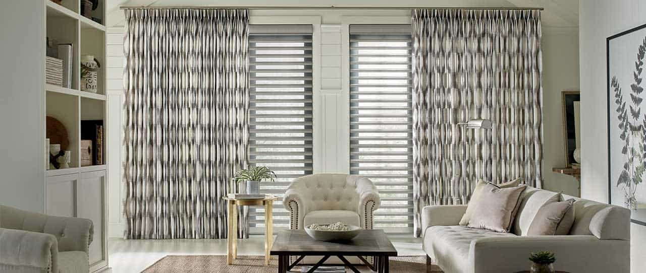 Showcasing Your Windows Near Gresham & Portland, Oregon (OR) including Hunter Douglas custom drapes and automation.