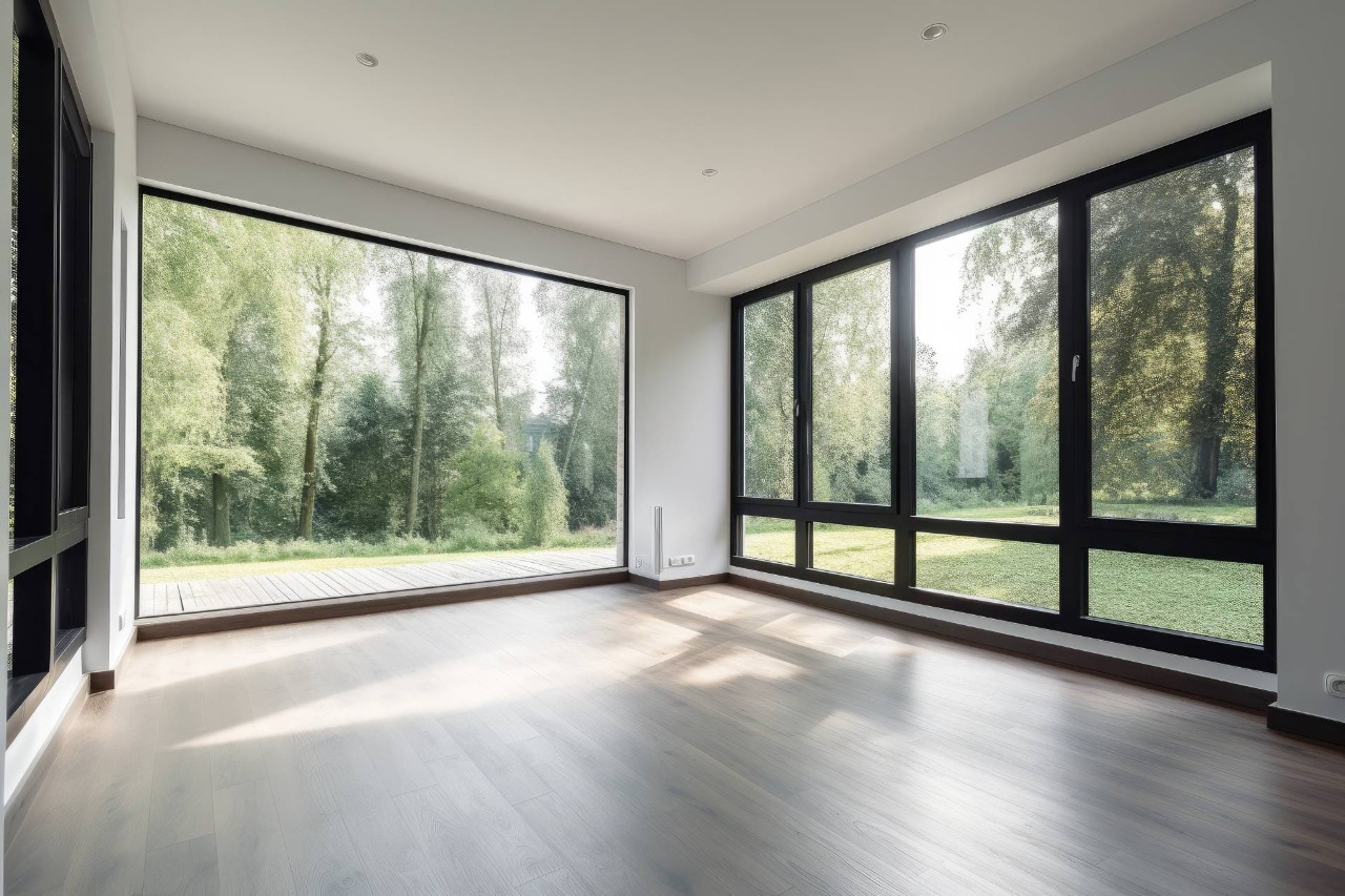 Large uncovered windows in a room near Gresham and Portland, OR