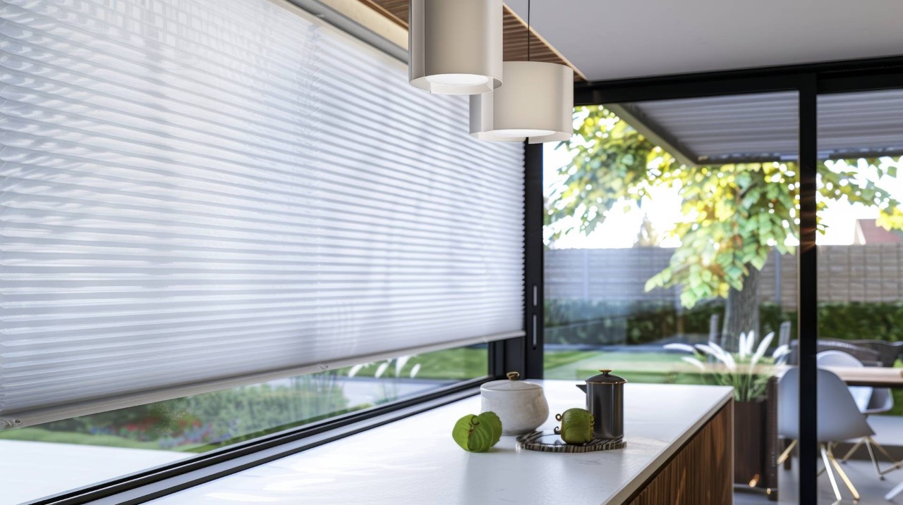 Cellular shades covering a wide window near Gresham and Portland, OR